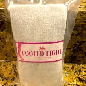 Justice ~ Footed Tights ~ Silver Sparkle